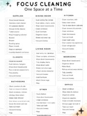 An ADHD room cleaning checklist.