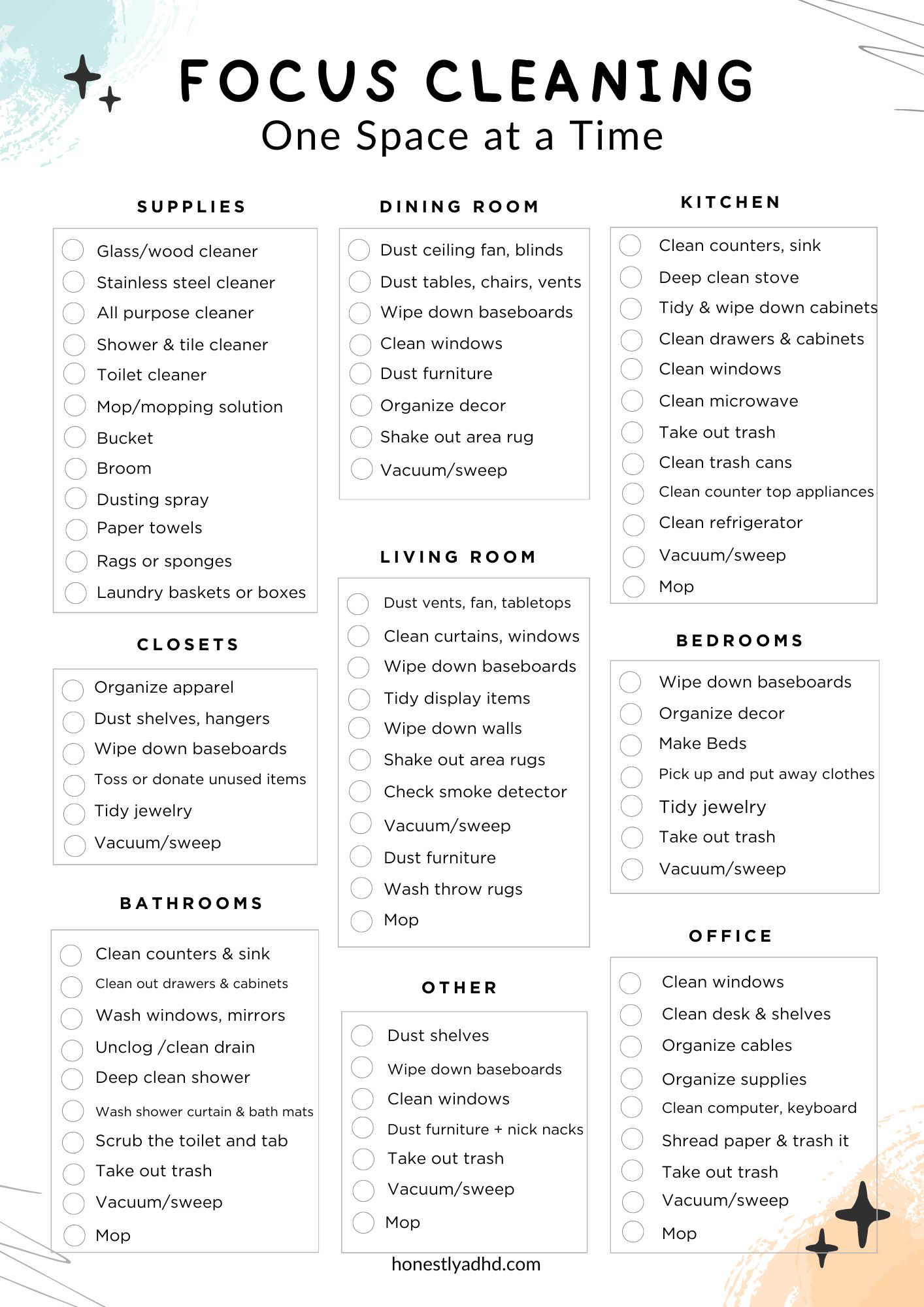 House on sale cleaning checklist