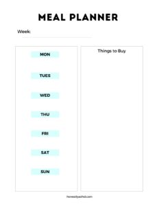 Free ADHD Meal Planner: The Secret to Effortless Meals - Honestly ADHD