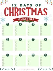 A free printable Christmas cleaning checklist.