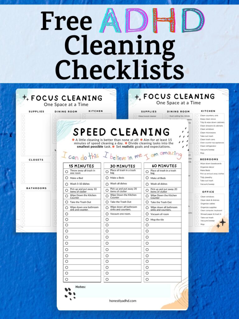 Free ADHD Cleaning Checklist How To Clean With ADHD Honestly ADHD   Free ADHD Cleaning Checklist Printable Pdf 768x1024 