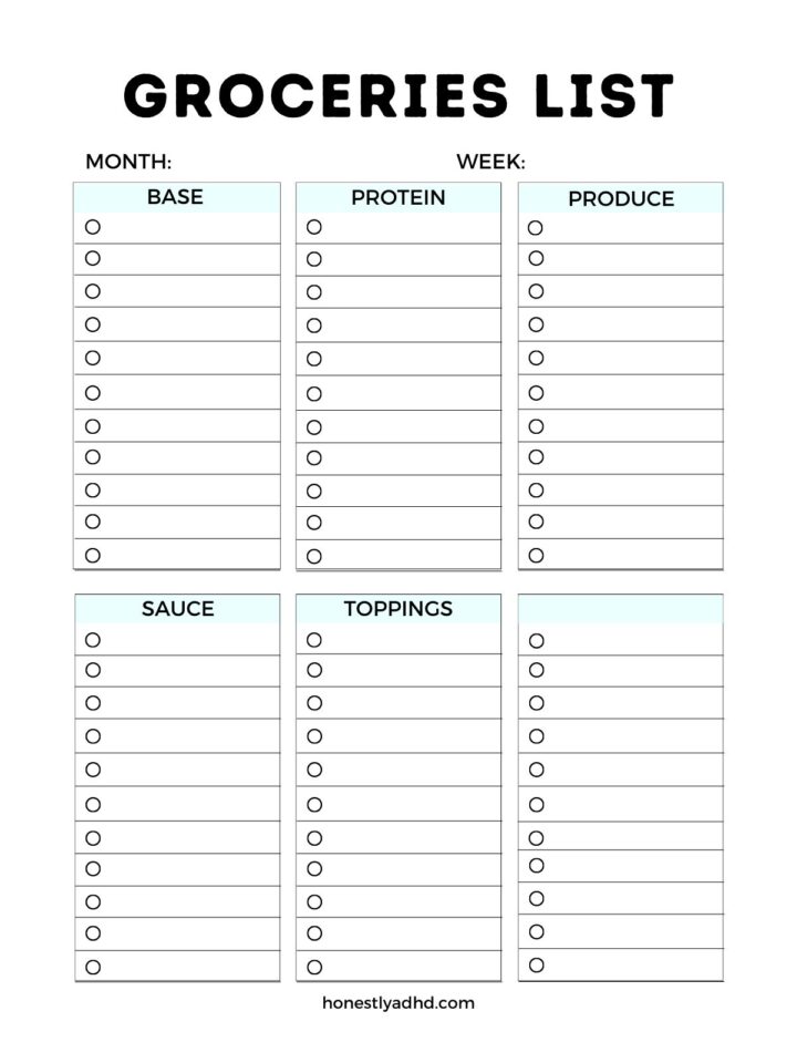 Free ADHD Meal Planner: The Secret to Effortless Meals - Honestly ADHD